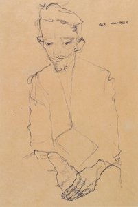 マックス・カーラーの肖像 作： Egon Schiele